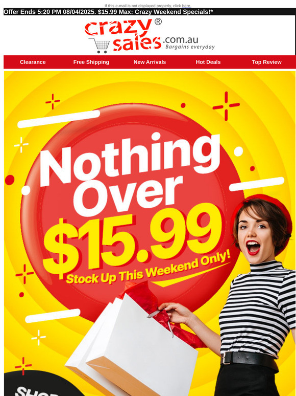 $15.99 ⏳ Max: Crazy Weekend Specials!*