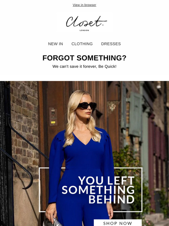 Your Closet London basket is ready when you are
