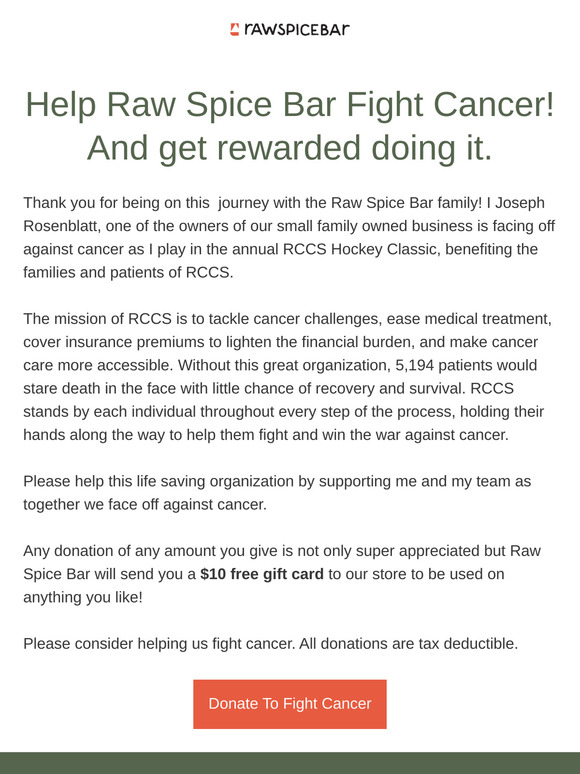 Help Raw Spice Bar Fight Cancer
