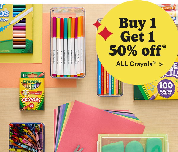 Buy 1 Get 1 50% off All Crayola