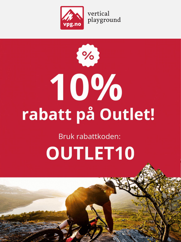 🚨 10% ekstra rabatt på alt i Outlet! 😍