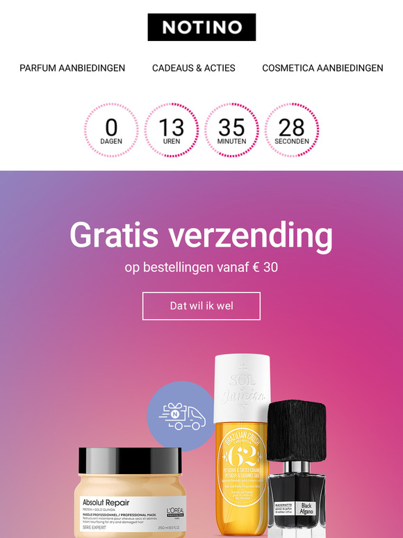Vandaag shop je nog steeds met gratis verzending