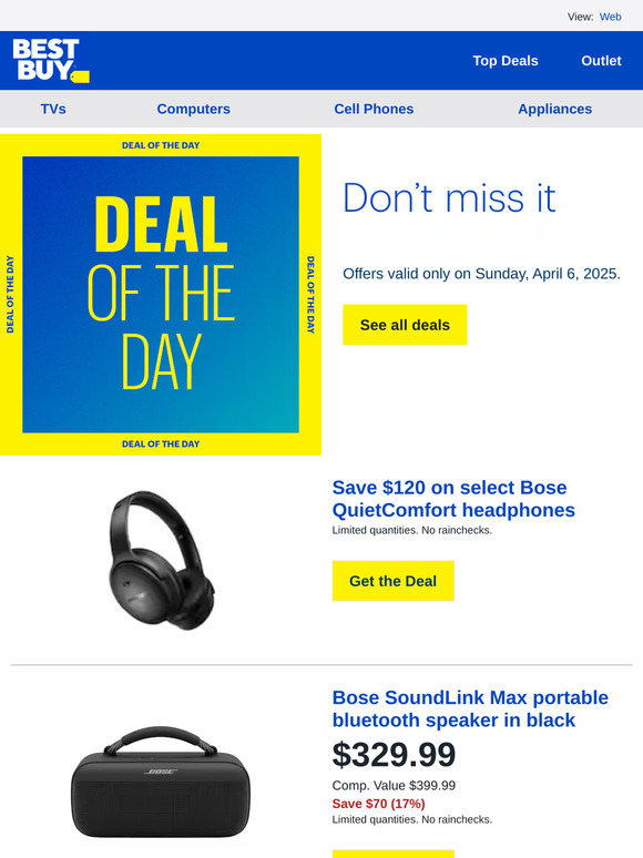 Feel the sound with savings on select Bose products