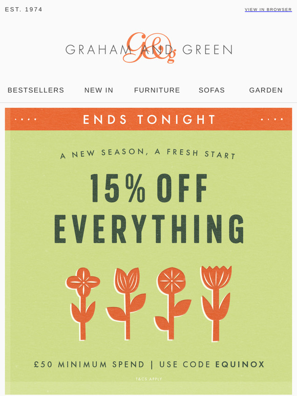 Last Call: 15% Off Everything Ends Tonight