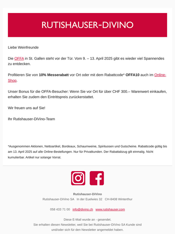 Die OFFA steht vor der Tür!
