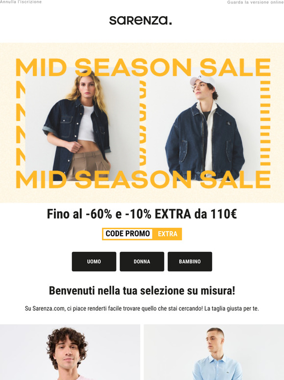 La tua taglia è sempre disponibile ⏳