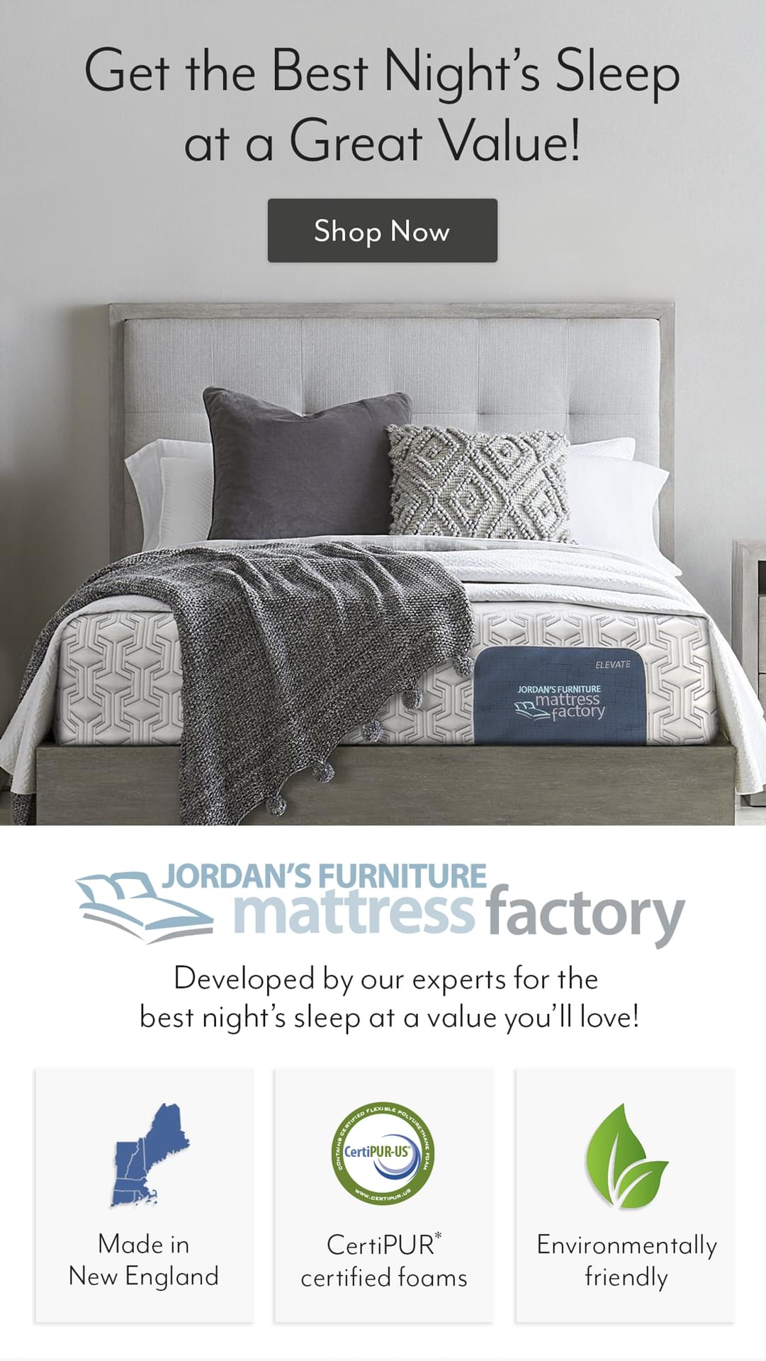 Jordan's Mattress Factory...best in quality, value & price!