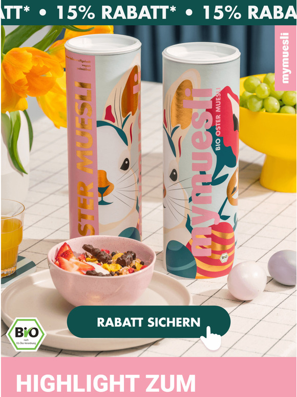 🐰 15% aufs Oster Müsli
