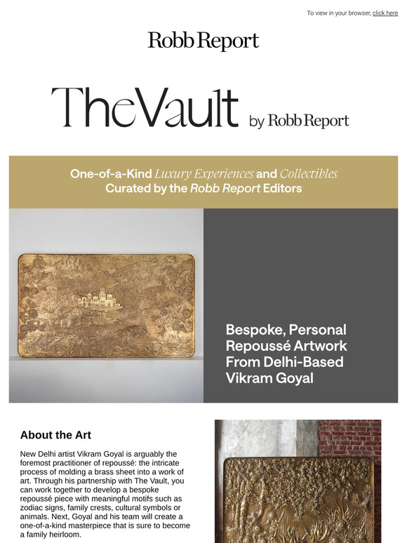 Commission a new family heirloom from repoussé artist Vikram Goyal.