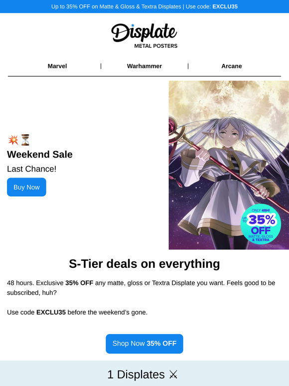 💥 Up to 35% OFF: catch the Weekend Sale!