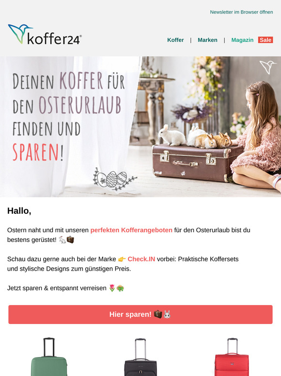 Günstige Koffer für deinen Osterurlaub 🐇🧳