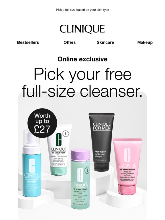 Here's your free cleanser on us 🤩