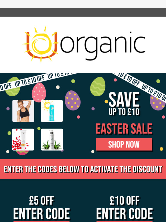 Easter Sale: 🐰 Brands You Love, Now Up To £10 Off With UOrganic.co.uk 🐰