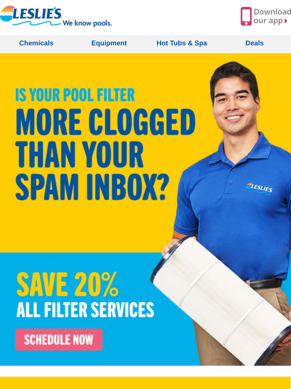 20% Off Cleanings (Clean Filters = Happy Pools)
