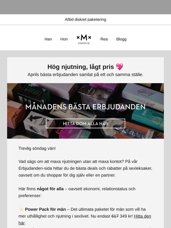 📬 Erbjudanden du inte vill missa – små priser, stor njutning!