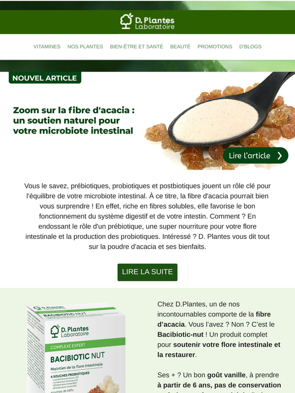 La fibre d’acacia pour soutenir votre microbiote intestinal 🌱