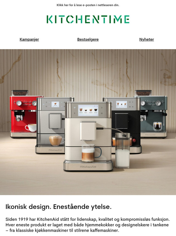 Oppdag espressomaskiner fra KitchenAid