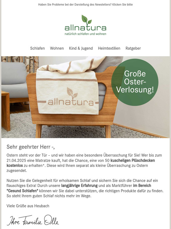 Große Oster-Verlosung: Jetzt Plüschdecke gewinnen!