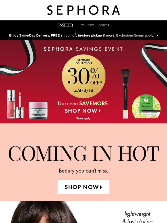 Enjoy 30% off ALL Sephora Collection, — 💖