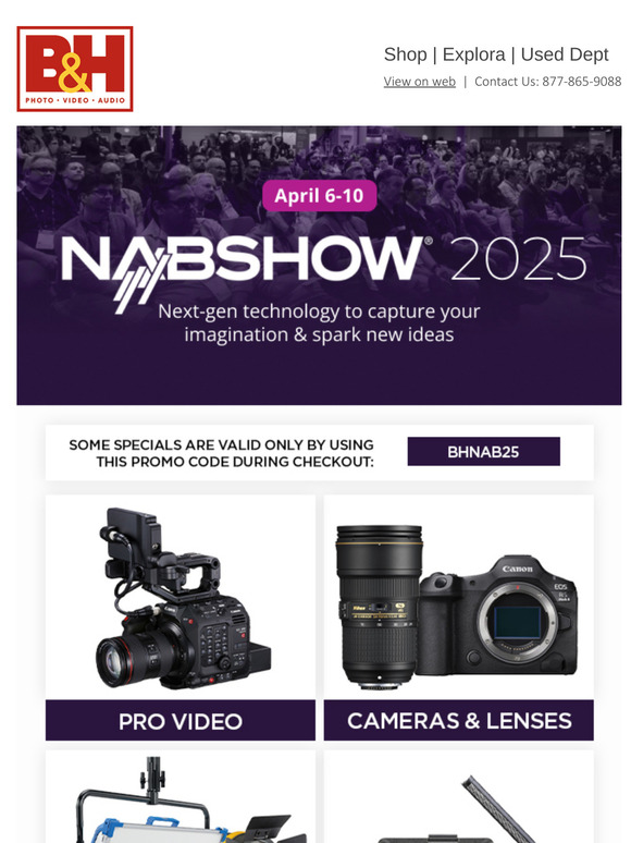 NAB 2025 Deals! Own the Latest Pro Gear For Less at B&H!