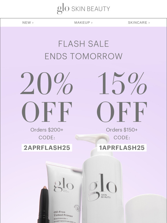 Clean beauty sale ends tomorrow!
