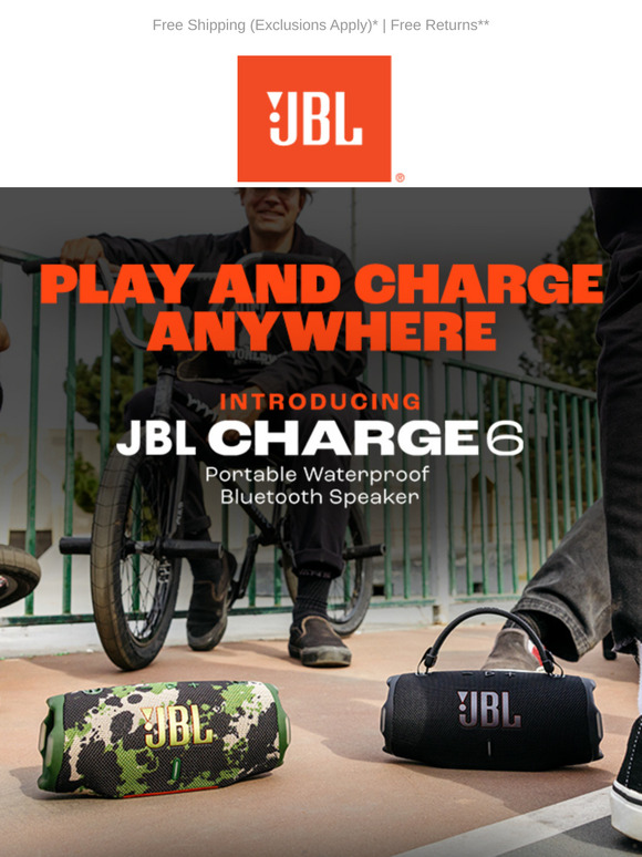 It’s Here. It’s Loud. It’s the JBL Charge 6.