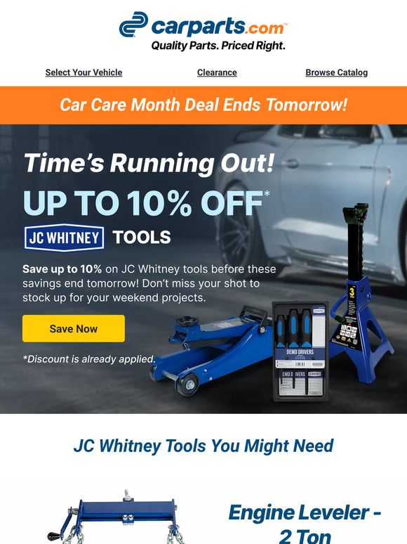 Ending Soon: Up to 10% OFF JC Whitney