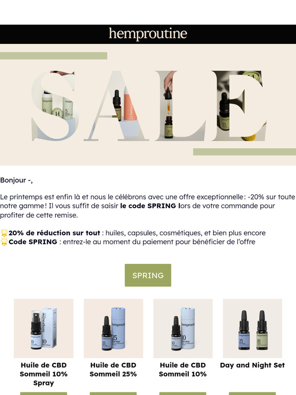 Faites le plein d’économies : -20% sur tout avec le code SPRING