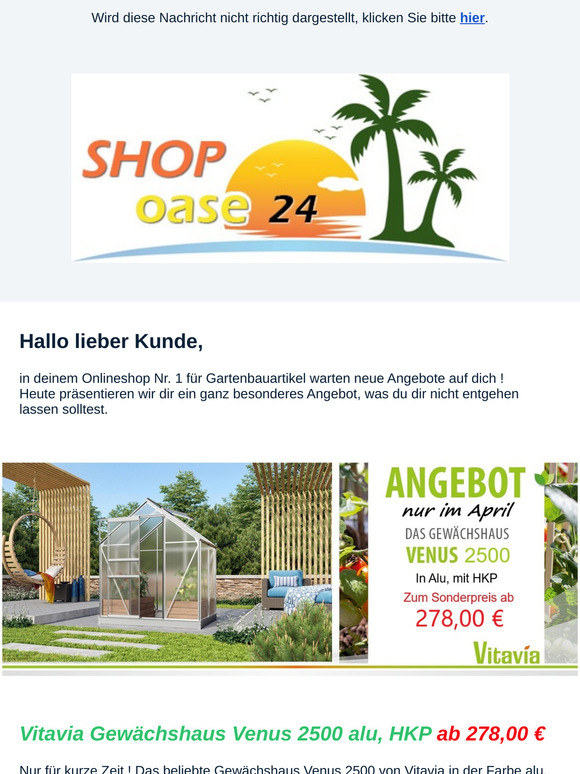 Sonderangebot im April