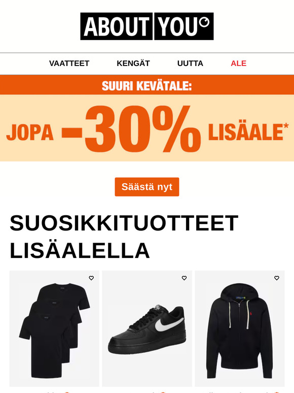 Vielä tänään: jopa -30% LISÄALENNUS