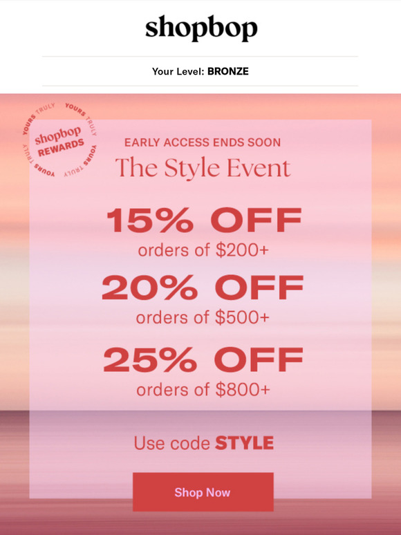 —, your early access ends soon
