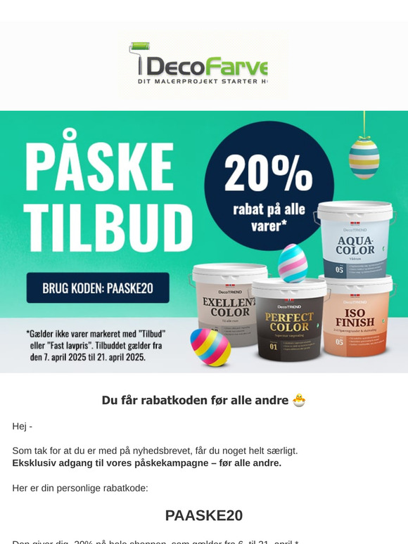 Vi tyvstarter påsken – her er din rabatkode 🐣