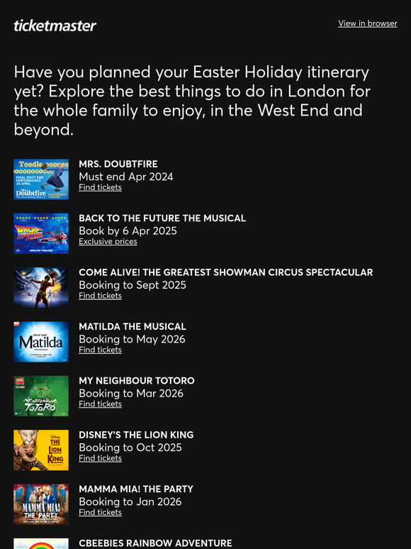 Top offers, brand new shows and Easter Holiday treats