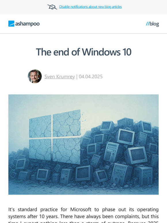 The end of Windows 10