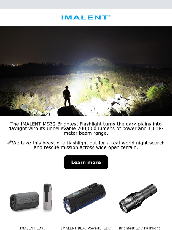 Brightest Flashlight turns the dark plains into daylight😎