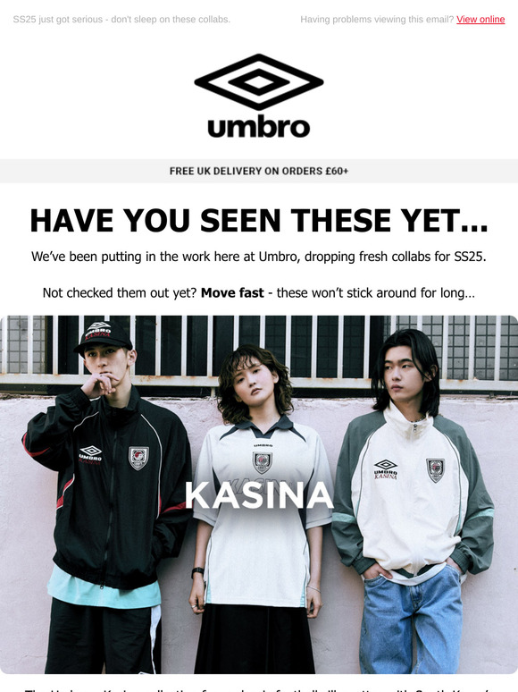 kasina UMBRO コラボ 韓国限定 Umbro: Kasina x UMBRO Has Arrived 🔥 | Milled