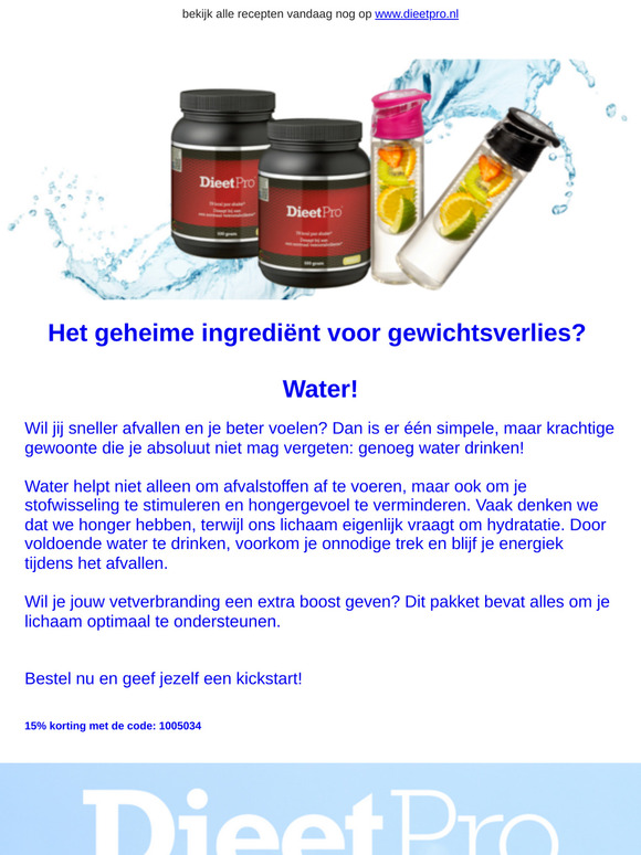 Het geheime ingrediënt voor gewichtsverlies? Water!