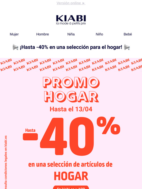 📢 ¡Hasta -40% en hogar! 📢
