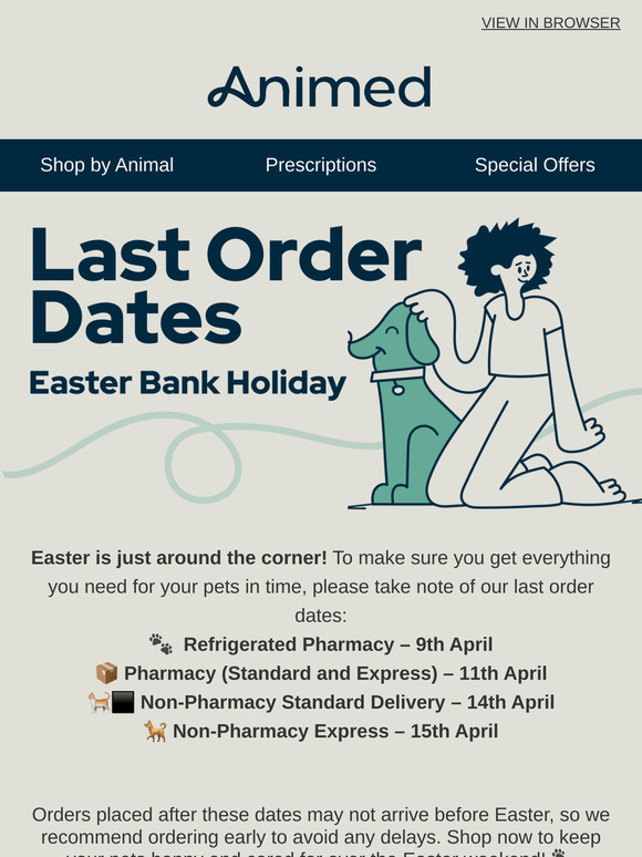 Easter Last Order Dates