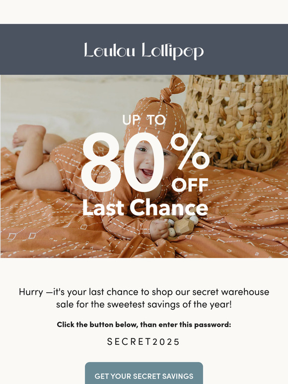 Last Chance For Up To 80% Off! ⏰