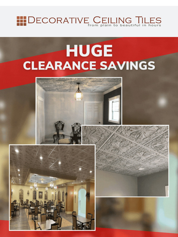 Huge Clearance Savings—Up to 75% Off Faux Tin Tiles!
