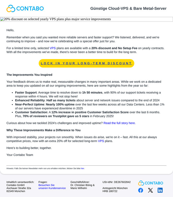 You Asked, We Delivered: 20% Off Selected VPS Plans + Improved Service
