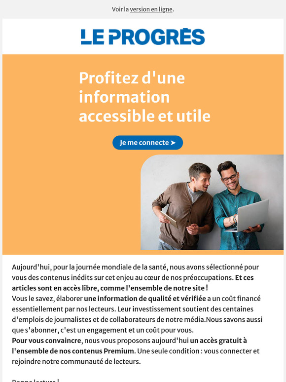 Aujourd'hui, tous nos contenus sont gratuits