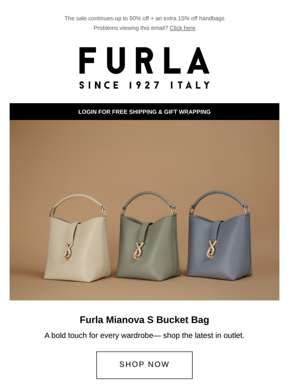 Furla: Outlet | Mianova S Bucket Bag | Milled