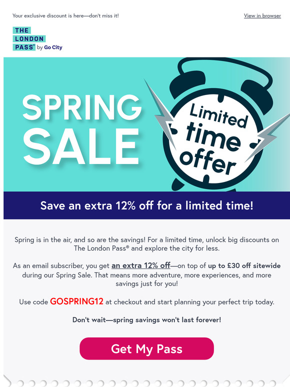Spring Sale Now On – Extra 12% Off! 🌷