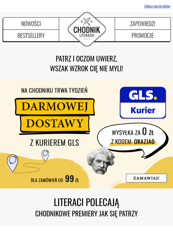 Ogłaszamy! 🔔 mega Tydzień DARMOWEJ dostawy z kurierem GLS
