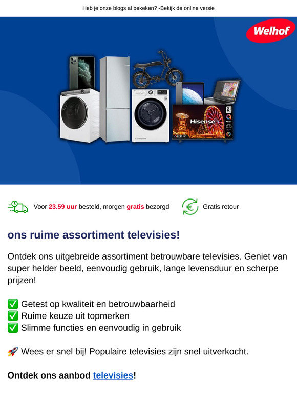 Nieuwe televisie nodig? Topkwaliteit voor minder geld!