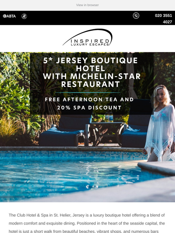 5* The Club Hotel & Spa, Jersey🌊