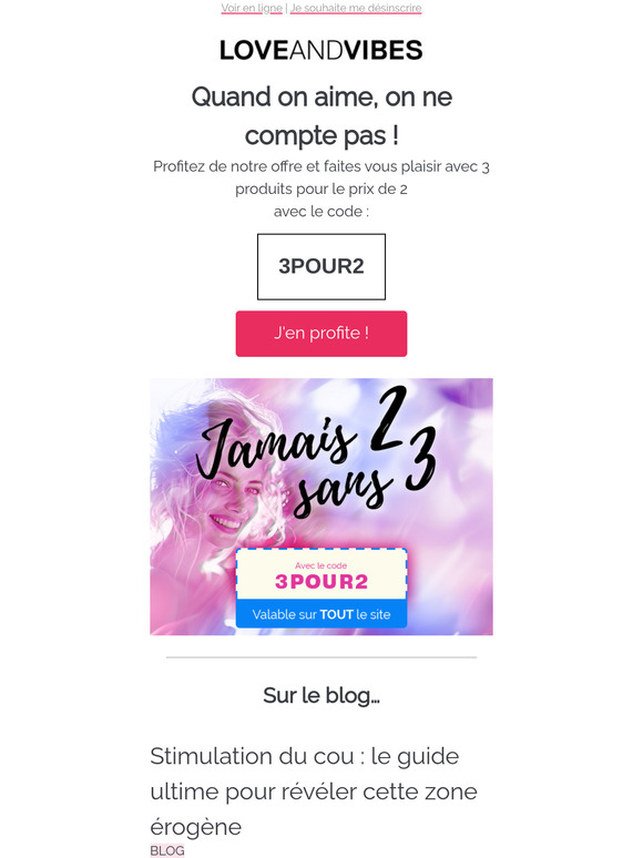3 articles pour le prix de 2 !