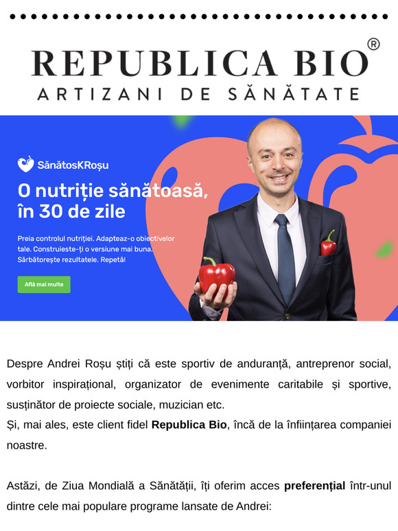 🎁CADOU! Andrei Roșu & Republica BIO